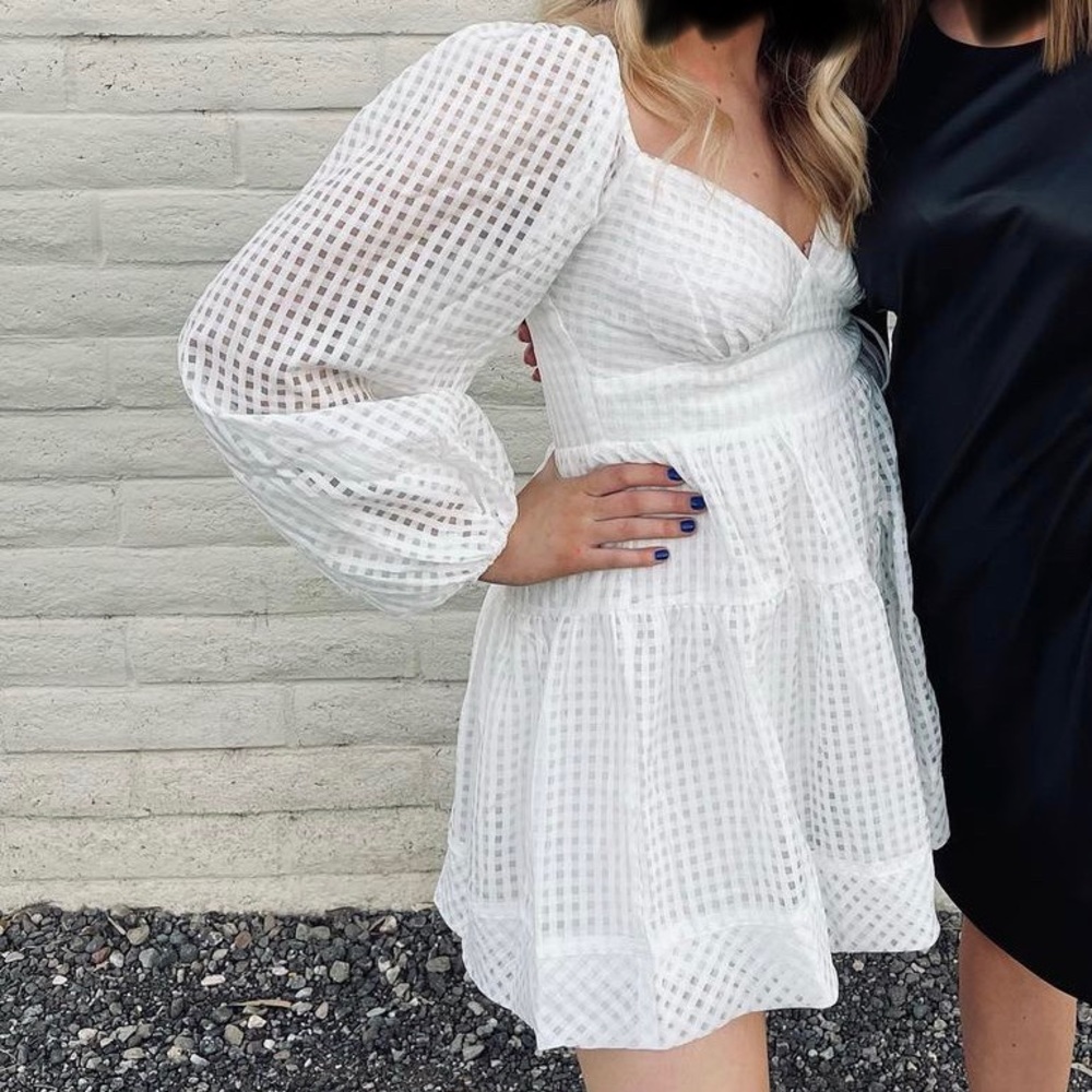 White Petal and Pup mini dress